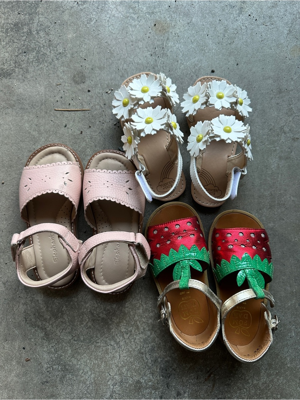 Kids Sandals Set - Pom Dapi, Elephantito, Tucker & Tate, Girls Size 9